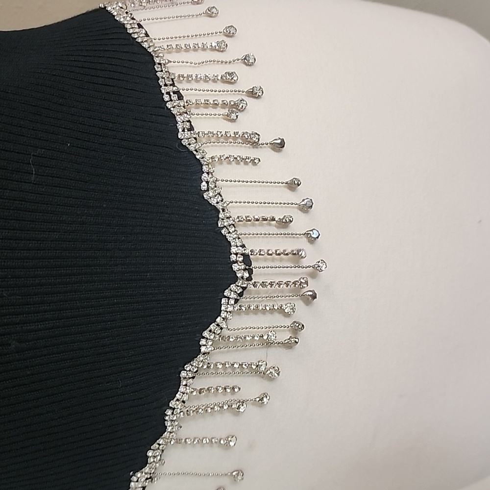 Madrag Rib Knit Rhinestone Sweater - Picture 2 of 5